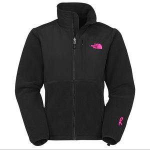 North Face Pink Ribbon Denali Black Fleece Size S